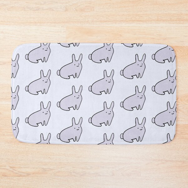 Item preview, Cute Silly Simple Minimalist Pastel Purple Bunny Rabbit Blue Pattern designed and sold by Charredsky.