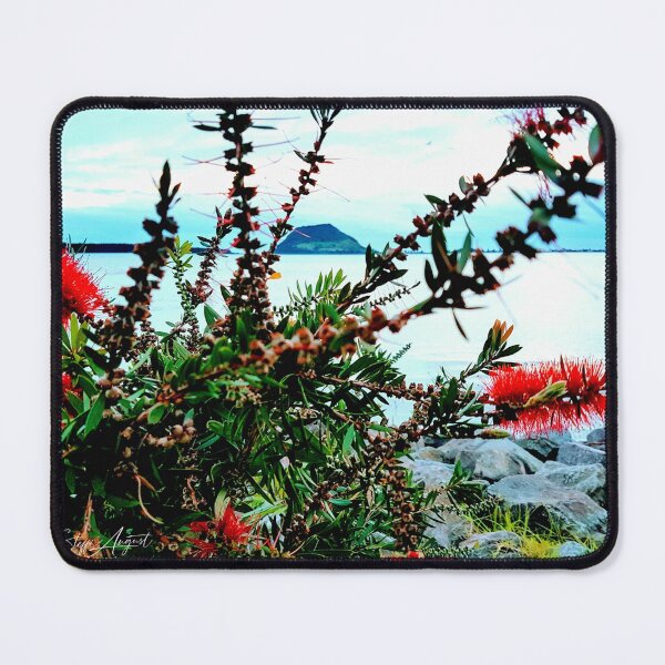 RED BOTTLEBRUSH FLOWERS Mouse Pad