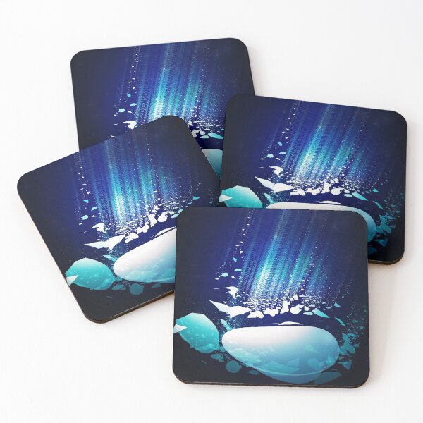 Item preview, Abstract digital illustration of shattered rock with motion blur on blue designed and sold by siwabudda.