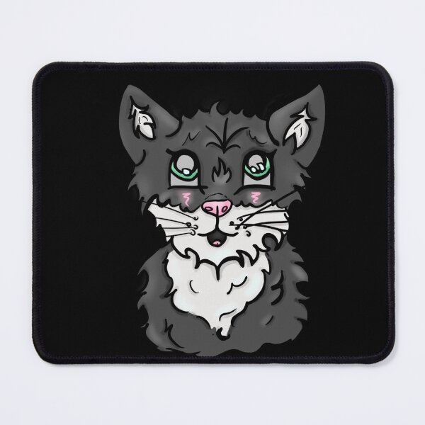 Item preview, Grey Cat Graphic with Black Background designed and sold by BioLushGraphics.