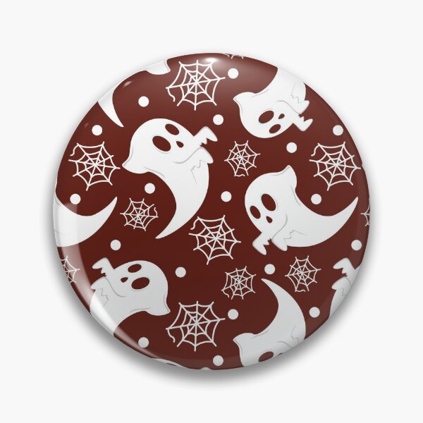 Item preview, cute scary brown ghost pattern Halloween patterns designed and sold by TIHONA.