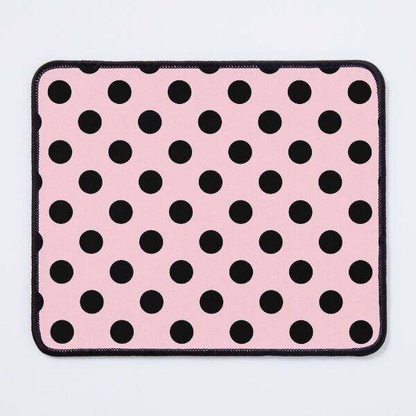 Item preview, Black Polka Dots on Millennial Pink Background designed and sold by Bumblefuzzies.