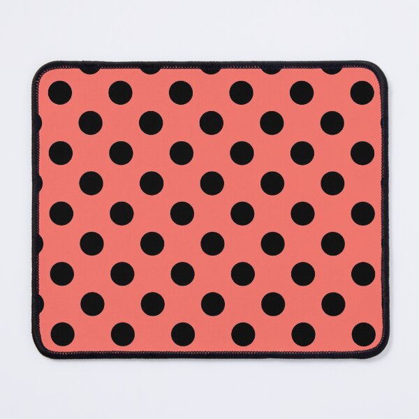 Item preview, Black Polka Dots on Coral Background designed and sold by Bumblefuzzies.
