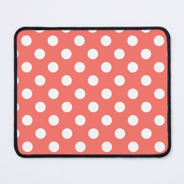 Item preview, White Polka Dots on Coral Background designed and sold by Bumblefuzzies.