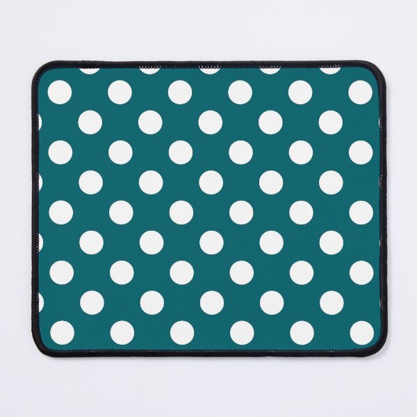 Item preview, White Polka Dots on Peacock Blue Background designed and sold by Bumblefuzzies.