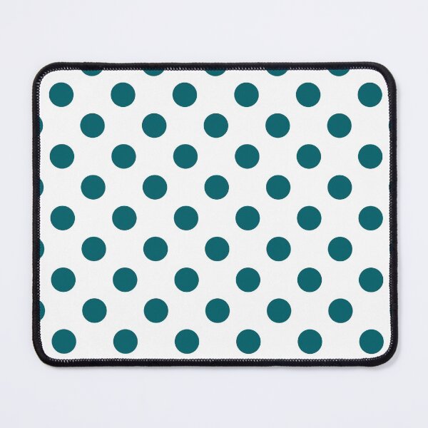 Item preview, Peacock Blue Polka Dots on White Background designed and sold by Bumblefuzzies.