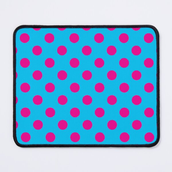 Item preview, Pink Polka Dots on Blue Background designed and sold by Bumblefuzzies.
