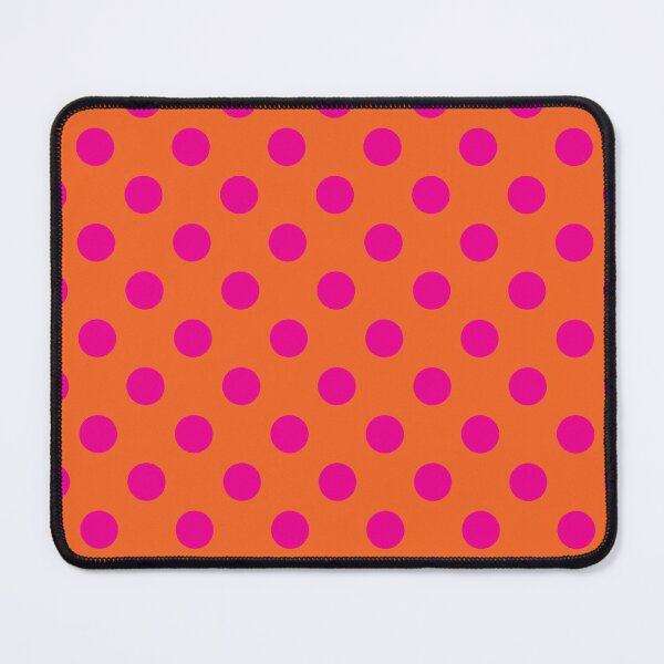 Item preview, Pink Polka Dots on Orange Background designed and sold by Bumblefuzzies.