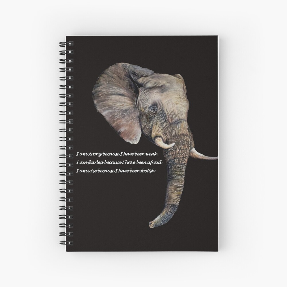 Inspirational Elephant Gifts Graphic Art Design, Wisdom of Acceptance   Greeting Card for Sale by tamdevo1