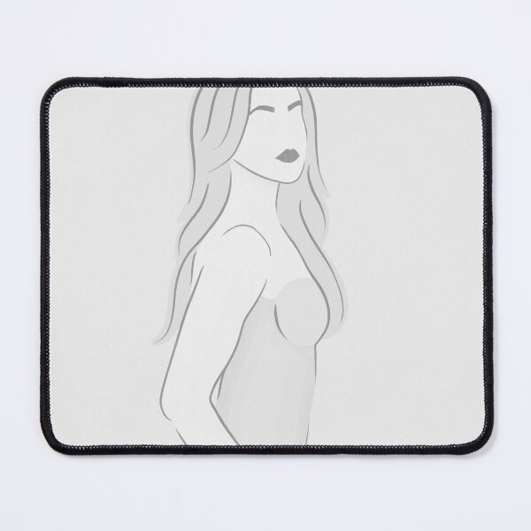 Item preview, Girl Figure Illustration (1 of 3) Line Drawing Minimalist Colors Gray Scale Black and White Lines designed and sold by AEJdesign.