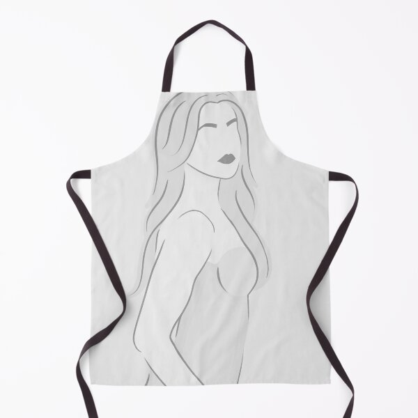 Item preview, Girl Figure Illustration (1 of 3) Line Drawing Minimalist Colors Gray Scale Black and White Lines  designed and sold by AEJdesign.