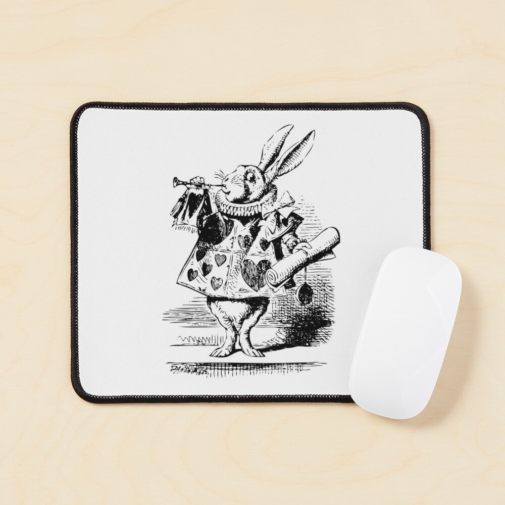 Alice in Wonderland, White Rabbit Checking his Watch, Vintage Alice,   Clock for Sale by EclecticAtHeART