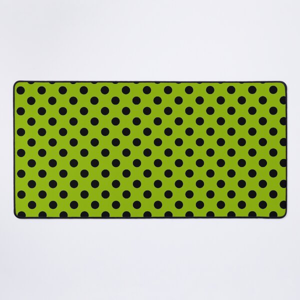 Item preview, Black Polka Dots on  Apple Green Background designed and sold by Bumblefuzzies.