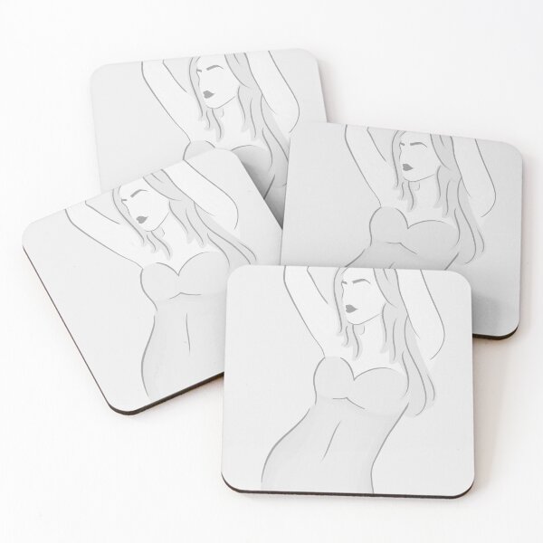 Item preview, Girl Figure Illustration (3 of 3) Line Drawing Minimalist Colors Gray Scale Black and White Lines  designed and sold by AEJdesign.