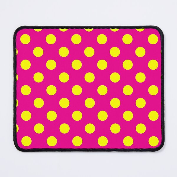 Item preview, Yellow Polka Dots on Bright Pink Background designed and sold by Bumblefuzzies.