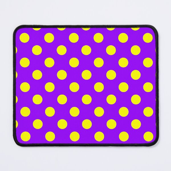 Item preview, Yellow Polka Dots on Purple Background designed and sold by Bumblefuzzies.