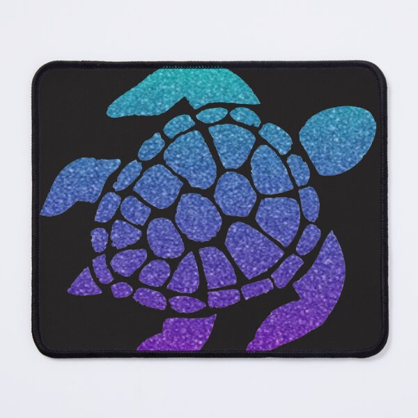 Item preview, Bright Purple Blue Teal Ombre Faux Glitter Turtle designed and sold by Felicity-K.