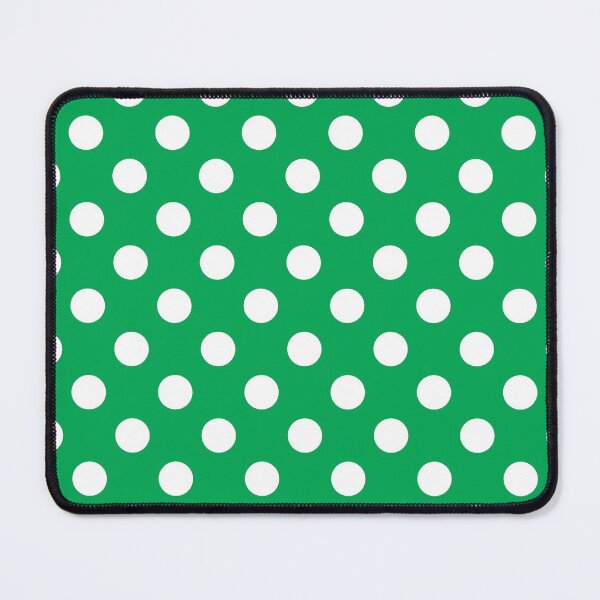 Item preview, White Polka Dots on Green Background designed and sold by Bumblefuzzies.