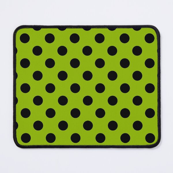 Item preview, Black Polka Dots on  Apple Green Background designed and sold by Bumblefuzzies.