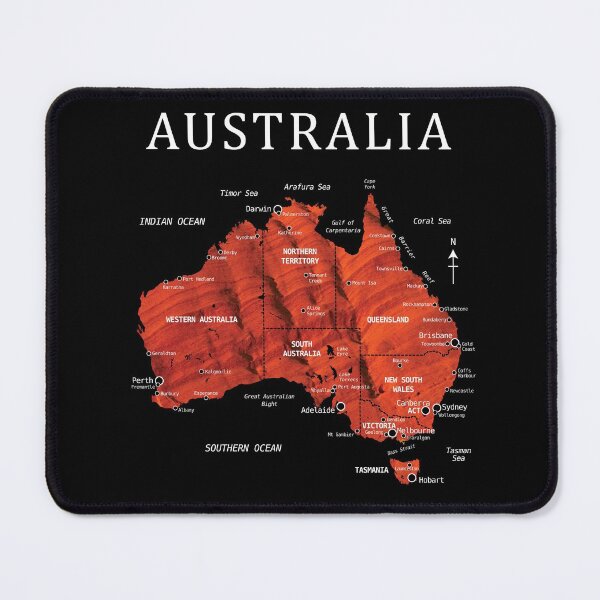 Item preview, AUSTRALIA MAP ULURU (AYERS ROCK) designed and sold by Madjack Tees Kiwi SuperStore.