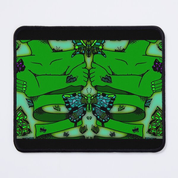 Item preview, Green Nervous Butterfly, abstract digital kaleidoscope butterfly art designed and sold by MayGreenAbgrall.