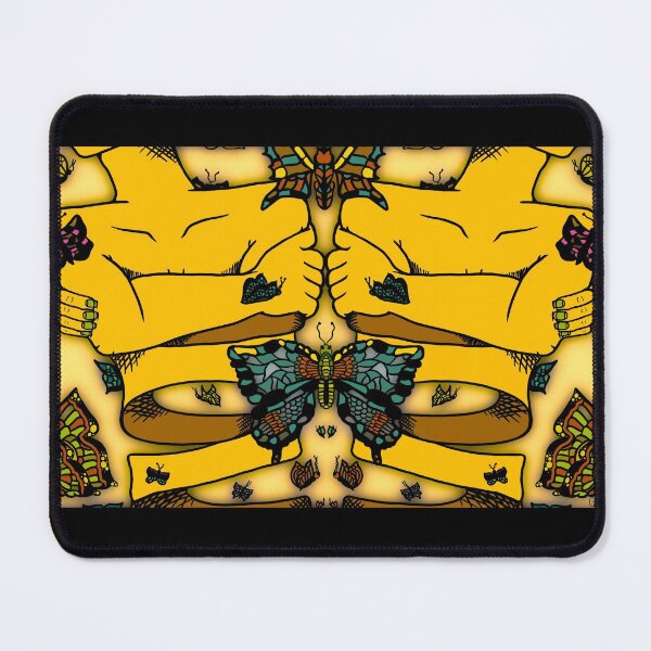 Item preview, Yellow Nervous Butterfly, abstract digital kaleidoscope butterfly art designed and sold by MayGreenAbgrall.
