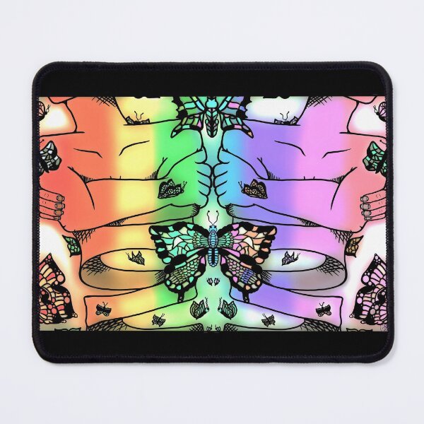 Item preview, Pastel Nervous Butterfly, abstract digital kaleidoscope butterfly art designed and sold by MayGreenAbgrall.