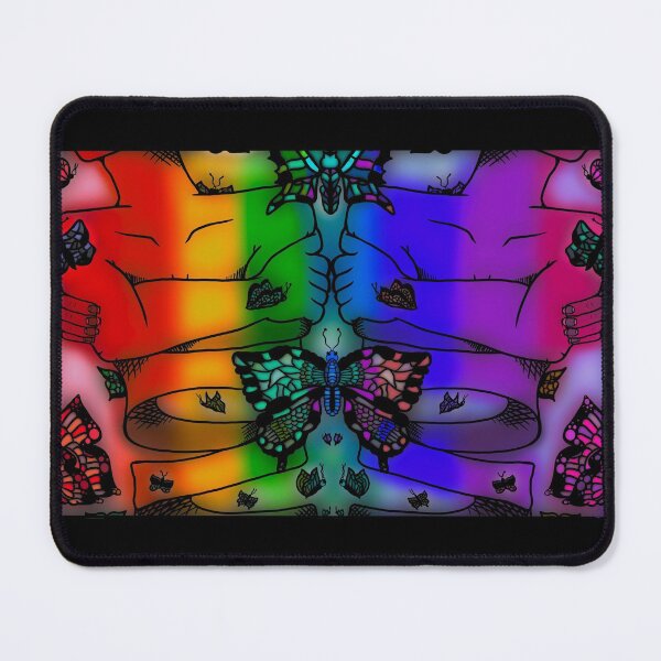 Item preview, Rainbow Nervous Butterfly, abstract digital kaleidoscope butterfly art designed and sold by MayGreenAbgrall.
