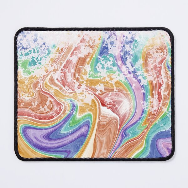 Item preview, Melting Rainbow, digital fluid pour with cells designed and sold by MayGreenAbgrall.