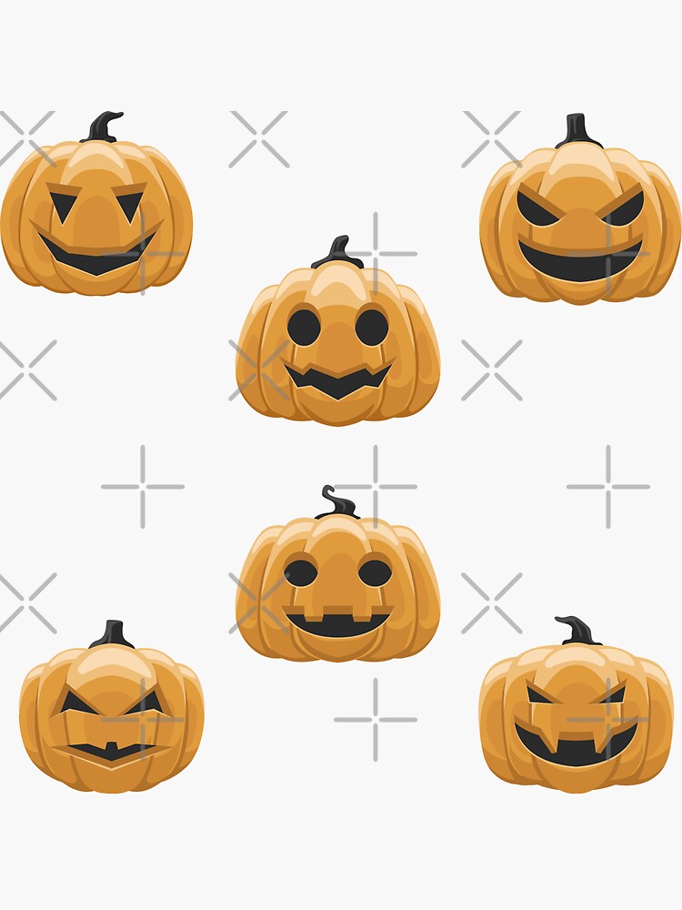 Halloween Jack O Lanterns Pumpkin Sticker Sheet Sticker For Sale By Iamlumi Redbubble 1287