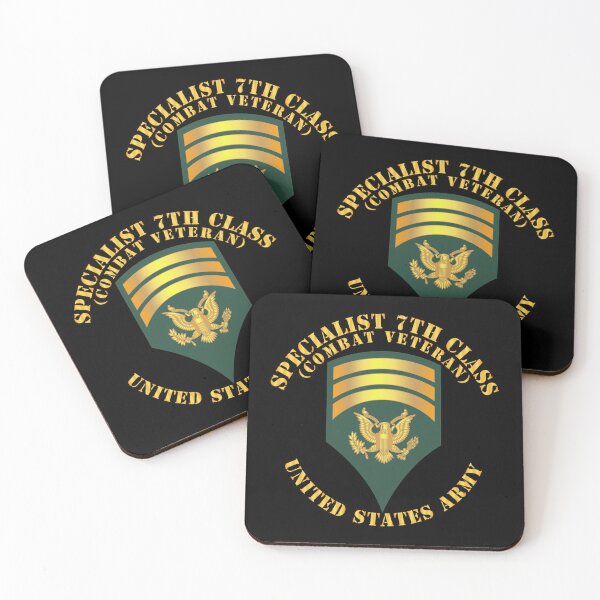 Item preview, Army - Specialist 7th Class - SP7 - Combat Veteran designed and sold by Military Insignia Products.