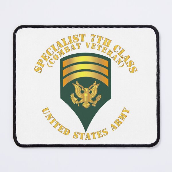 Item preview, Army - Specialist 7th Class - SP7 - Combat Veteran designed and sold by Military Insignia Products.
