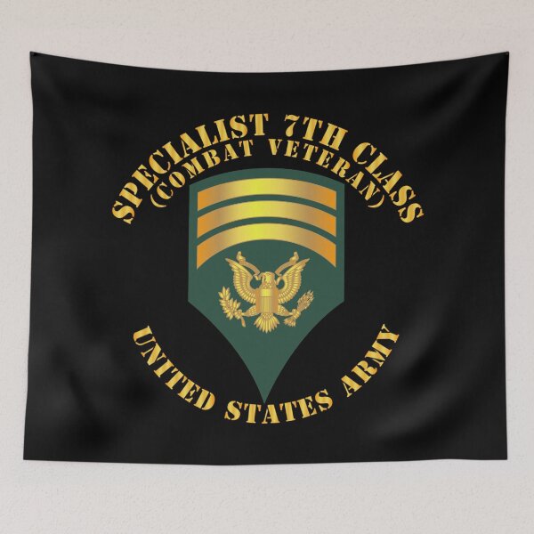 Item preview, Army - Specialist 7th Class - SP7 - Combat Veteran designed and sold by Military Insignia Products.