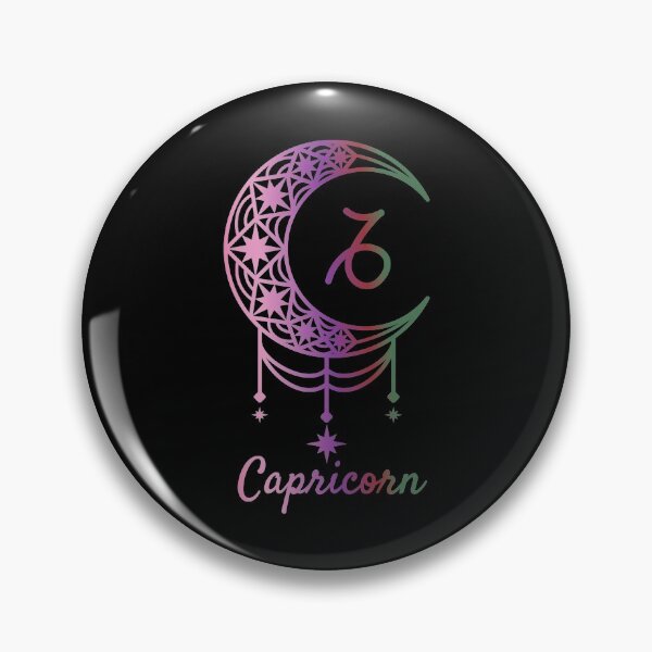 Item preview, Capricorn zodiac crescent moon designed and sold by CMButike.