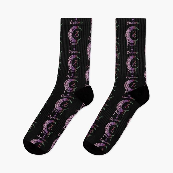 Item preview, Capricorn zodiac crescent moon designed and sold by CMButike.