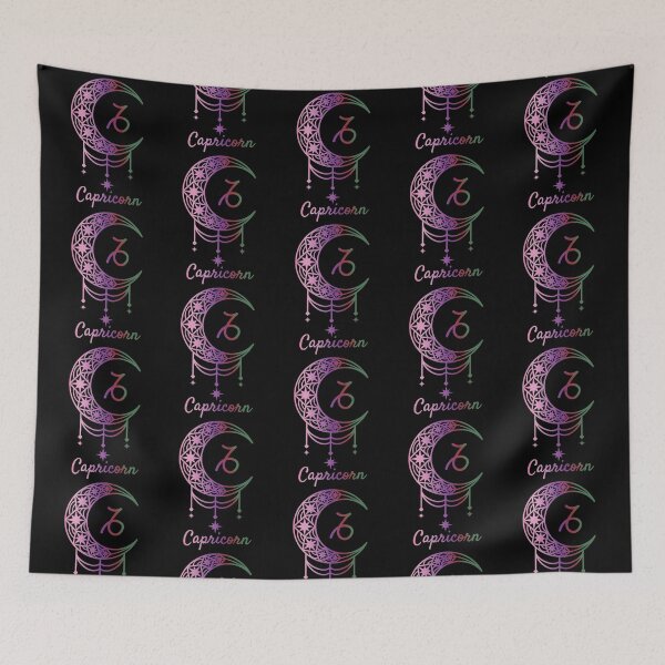 Item preview, Capricorn zodiac crescent moon designed and sold by CMButike.
