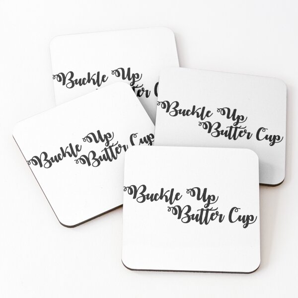 Item preview, buckle up butter cup. White theme designs designed and sold by Printdude.