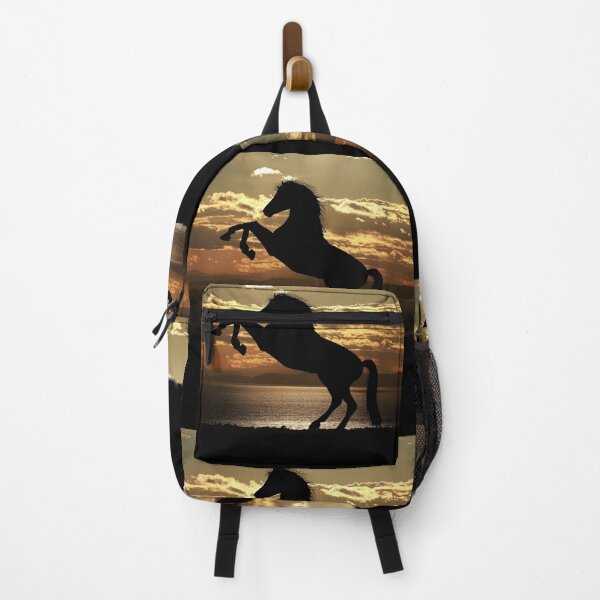 Item preview, Lakeside Giddyup - Cloudy Dusk with a Rearing Horse Silhouette designed and sold by OpenED360.