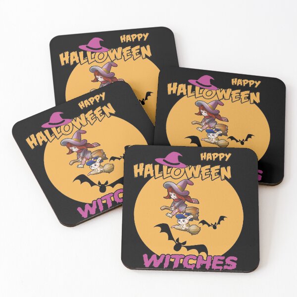 Item preview, Happy Halloween Witches Broom Hat Witch Sticker  designed and sold by Zouhairm.