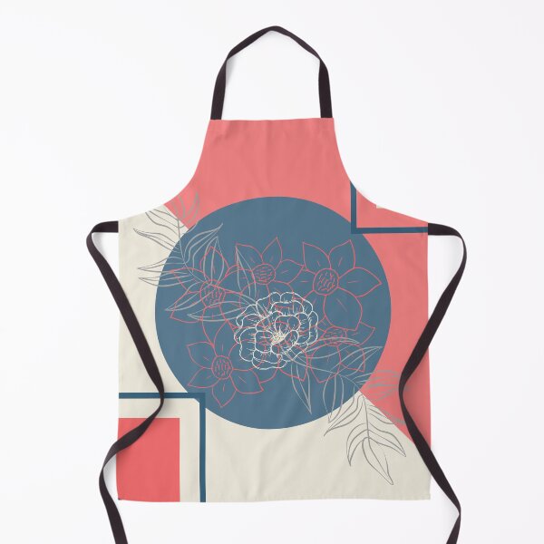 Item preview, Blue Orange and Cream Abstract Floral Element designed and sold by LifeProApperal.