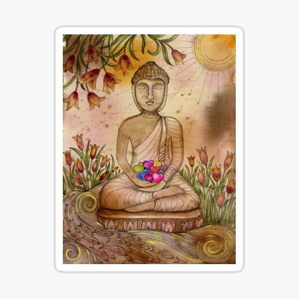 Sun Soaked Buddha Sticker