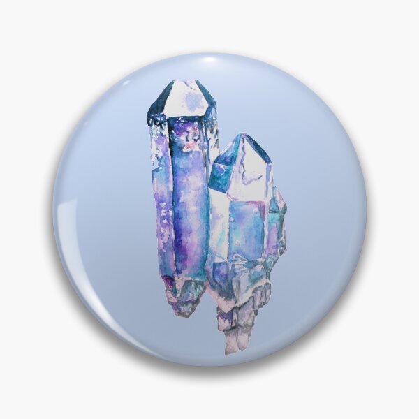 Item preview, Two Blue Amethyst crystal, watercolour crystal painting. Crystal Healing designed and sold by Goldstarwork.