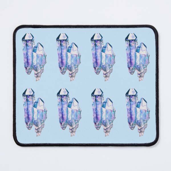 Item preview, Two Blue Amethyst crystal, watercolour crystal painting. Crystal Healing designed and sold by Goldstarwork.