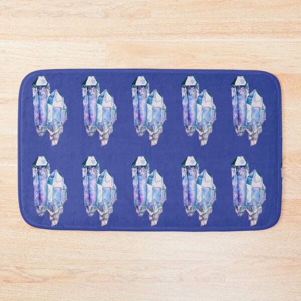 Item preview, Two Blue Amethyst crystal, watercolour crystal painting. Crystal Healing designed and sold by Goldstarwork.
