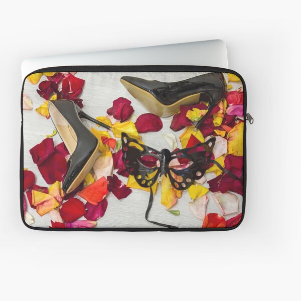 After masquerade - shoes, mask and rose petals Laptop Sleeve