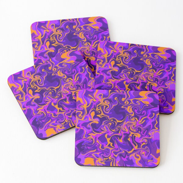 Item preview, Purple Orange Halloween Party Trick or Treat Abstract Marble Pattern - For A Modern Witch designed and sold by PatternPerfect.