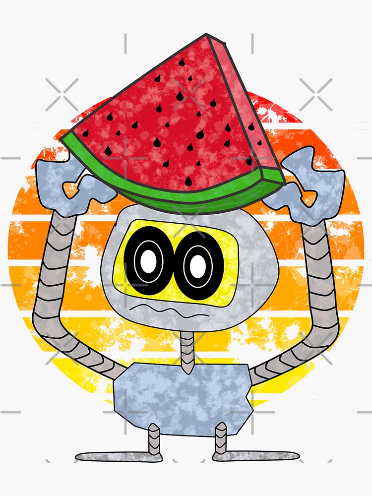 "Watermelon robot" Sticker for Sale by phys Redbubble