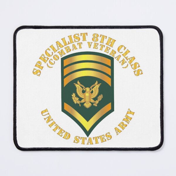 Item preview, Army - Specialist 8th Class - SP8 - Combat Veteran designed and sold by Military Insignia Products.