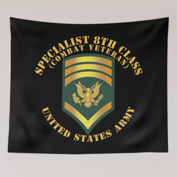 Item preview, Army - Specialist 8th Class - SP8 - Combat Veteran designed and sold by Military Insignia Products.