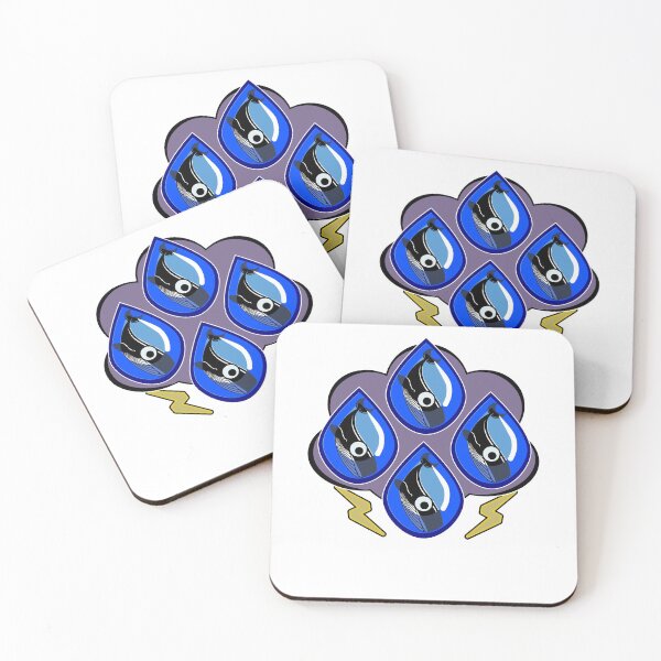 Item preview, Kawaii Blue Whales, Thunderstorm Rain Fall designed and sold by Redmanrooster.